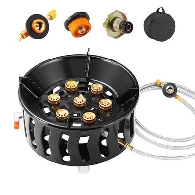19800W Gasbrenner 7-Kern Design rutschfeste Ausführung drehbare Feuersteuerung