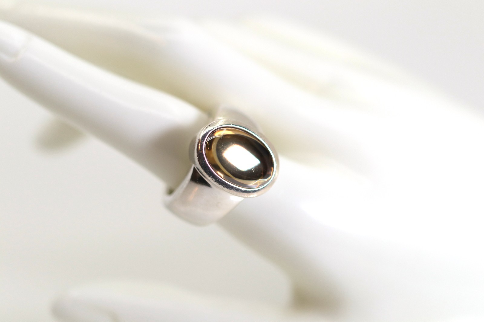 Solid JOOP! 925 Sterling Silver Ring, Oval Caboch… - image 5