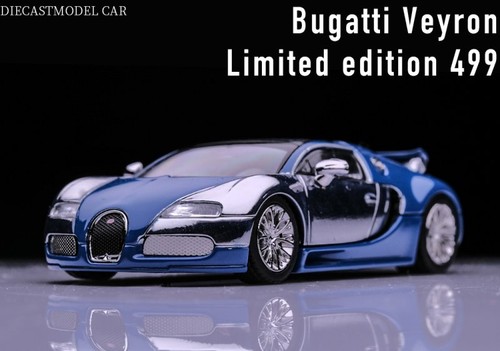 BUGATTI Veyron - Chrome Blue - MORTAL 1:64 - Foto 2 di 6
