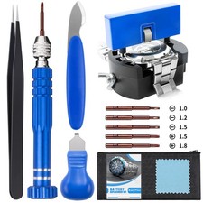 EasyTime Watch Battery Replacement Tool Kit Professional Small, Blue