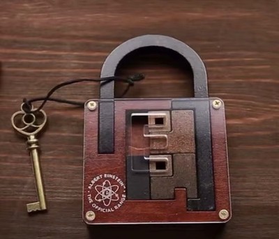 New High Difficulty Level IQ Lock Puzzle Classic Wooden Brainteaser Game Gift