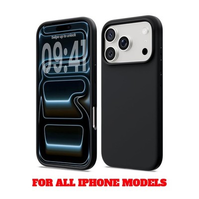 Schwarze Schutzhülle für iPhone 17 16 15 14 13 12 11 Pro Max X XR Backcover UK