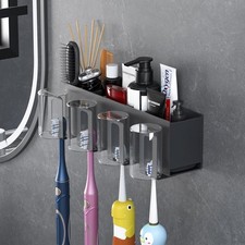 Toothbrush Holders for bathrooms, Toothbrush Holders Wall Mounted, Self-Adhes...