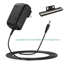 12V 1.5A-2A AC/DC Adapter Charger for Roland PSB5U for FP-10 Digital Piano Power