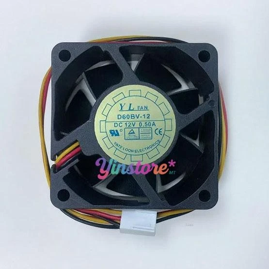 MARKENLOS 1 Pc. New YL FAN D60BV-12 Cooling Fan 6025 DC12V 0.50A 6CM 3Pin