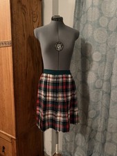 1960's Vintage Tartan Plaid Skirt Scottish Pleat Skirt