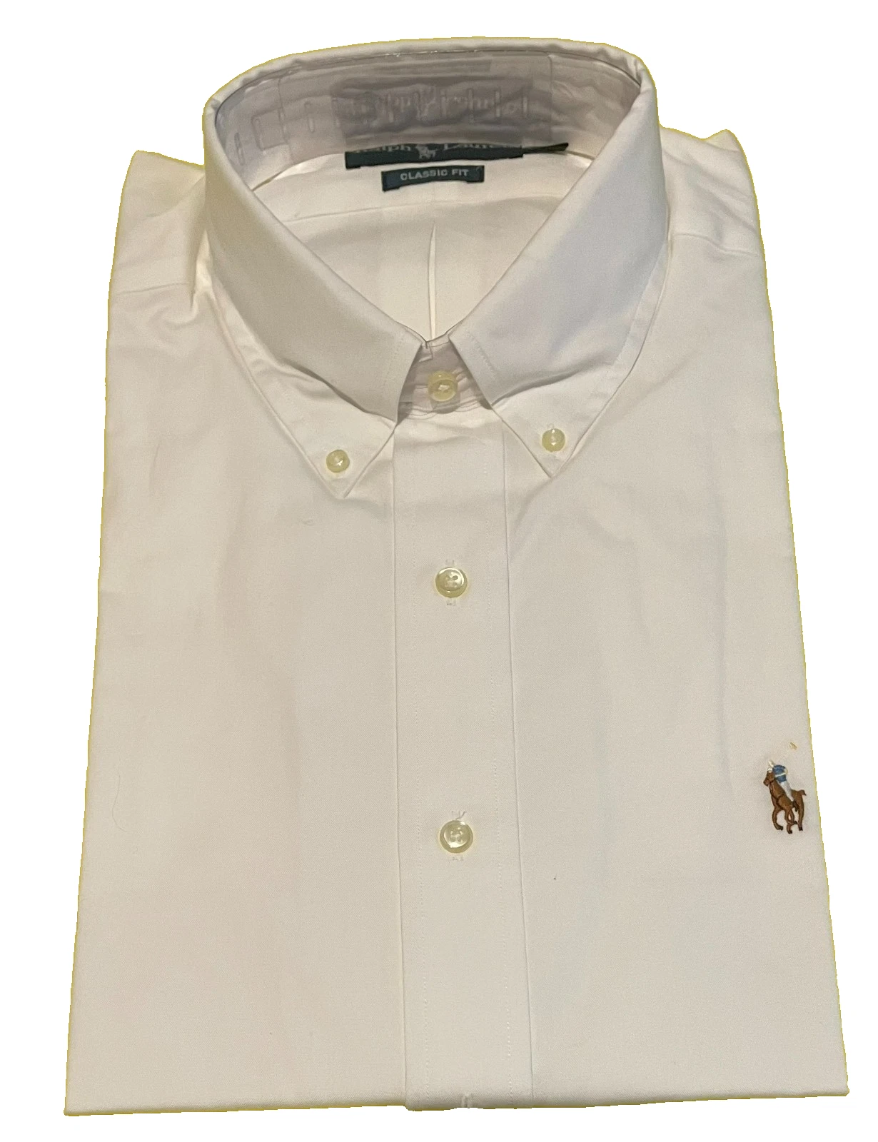 Interview Dress Ralph Lauren Polo Men AZIO Shirt Classic Fit White Dress 16.5