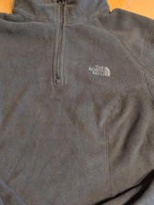 The North Face Women s M Black On Black Fleece Quarter Zip Pullover Jacket Euc