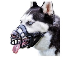 Dog Muzzle Ultra Barkless Dog Muzzle, Size 6 for Dogs 25 to 45 Lbs See Pics