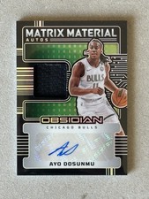 Ayo Dosunmu 2024-25 Panini Obsidian Matrix Material Auto #'d /99 GAME-WORN/USED!