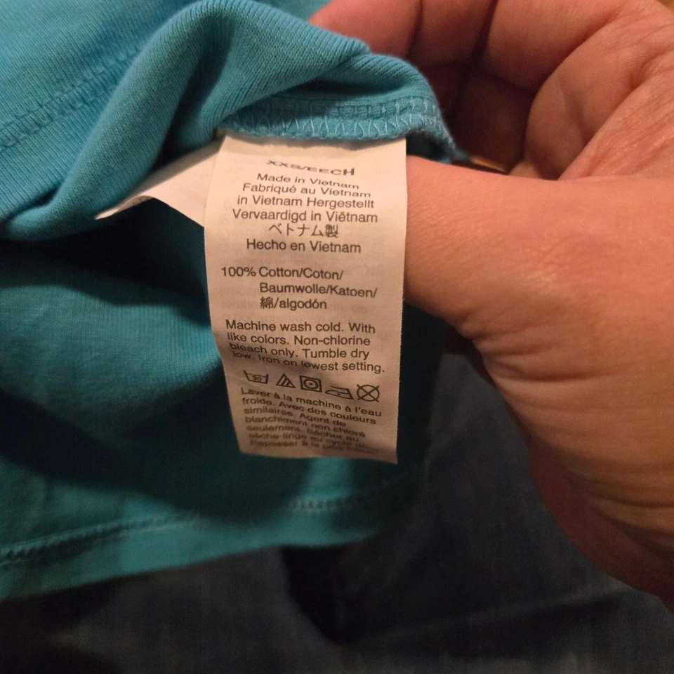 J.Crew Perfect Fit Tee Aqua Blue Short Sleeve Shirt XXS - Image 3 of 4