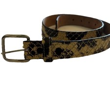 Vtg Tony Lama Women  s Sz 26/Small ANACONDA Snakeskin Belt Silver Buckle 60337