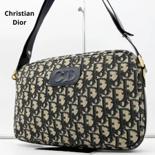 Dior Vintage Trotter 2Way Shoulder Bag Unisex Canvas 80s