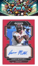 2023 Prizm Draft Picks #RA-JMI James Mitchell 2022 Autograph Auto Red #/199
