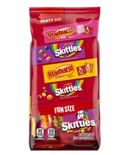 SKITTLES & STARBURST Assorted Halloween Chewy Candy Fun Size, 20.13oz