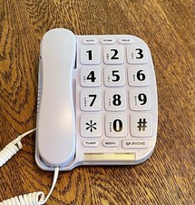 Big Button Home Phone Wall / Desk with Speaker  Memory Vision Impaired Elderly