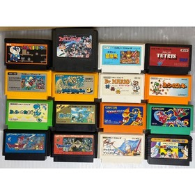 Nintendo Famicom HVC-001 16 Games Mario Rockman Dragon Quest RF Switch Japan