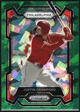 Justin Crawford Green Ice Prizm 2024 Prizm Baseball #180