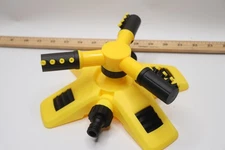 3 Arm 360 Degree Rotating Garden Sprinkler Black/Yellow