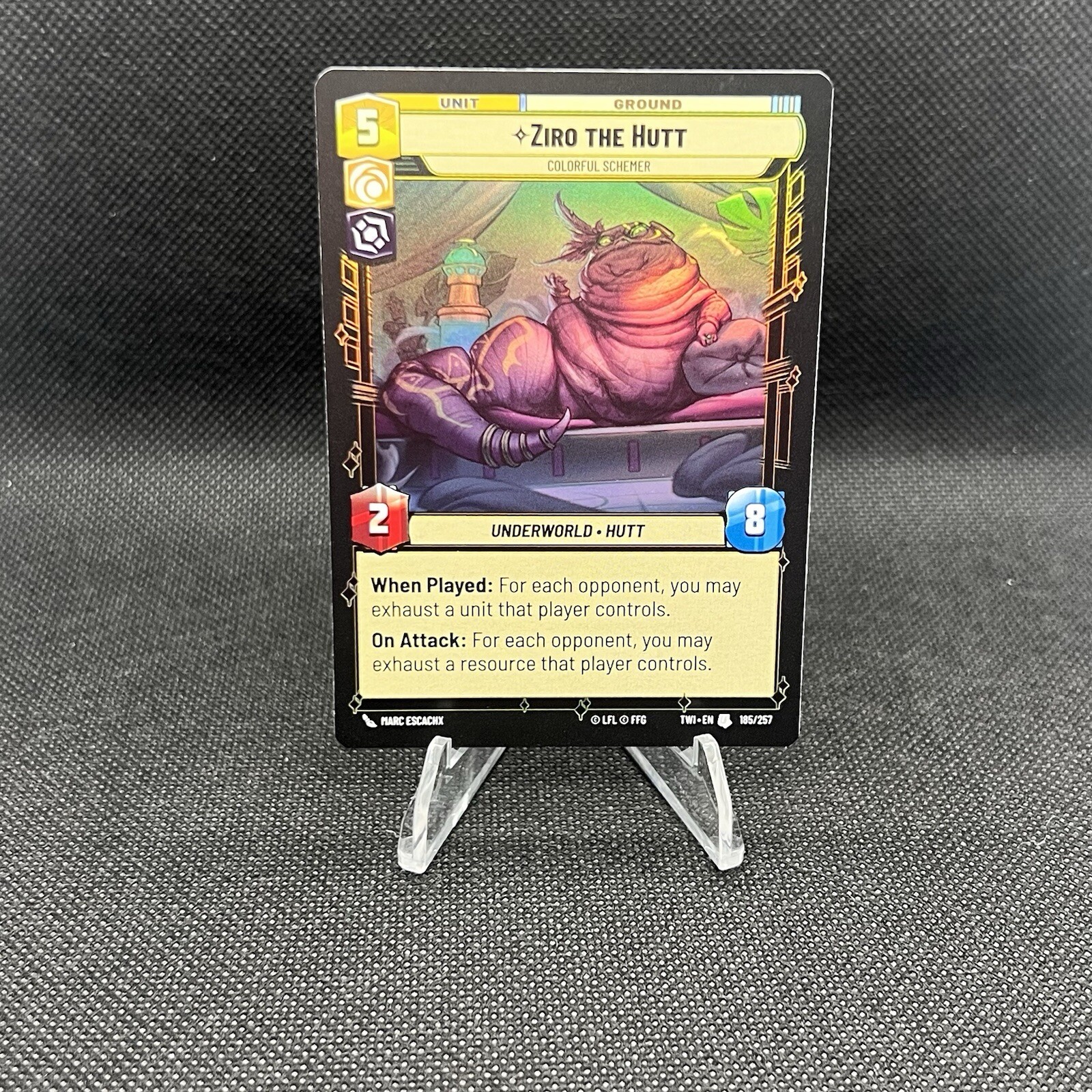 Star Wars Unlimited Twilight of the Republic Ziro the Hutt Underworld Hutt FOIL