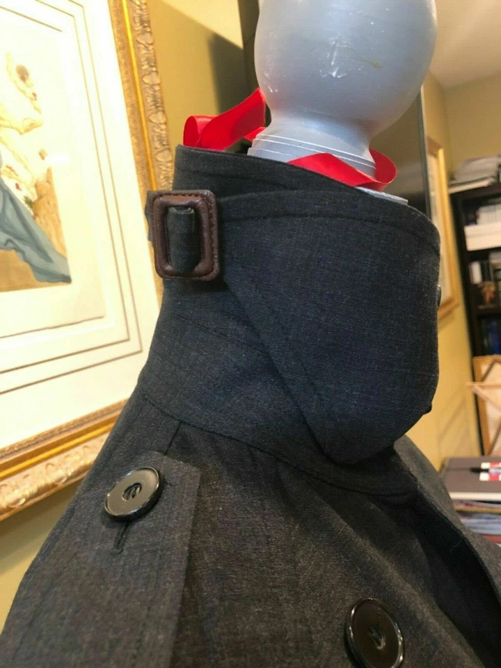 FABULOSO TRAJE HERMES carbón lana virgen talla 40 (US 6/8) NUEVO SIN ETIQUETAS hecho en Francia Foto 4 de 4