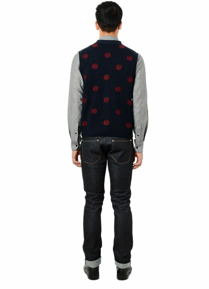 Chaleco informal Band Of Outsiders para hombre azul marino 100 % lana con botones talla US 2XS XS S  Foto 3 de 3