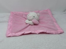 Carter s Pink White CAT 14 by 14 Lovey Security Blanket