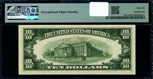 FR. 2012 E $10 1950-B Federal Reserve Note Richmond E-B Block Gem PMG CU66 EPQ - Picture 3 of 3