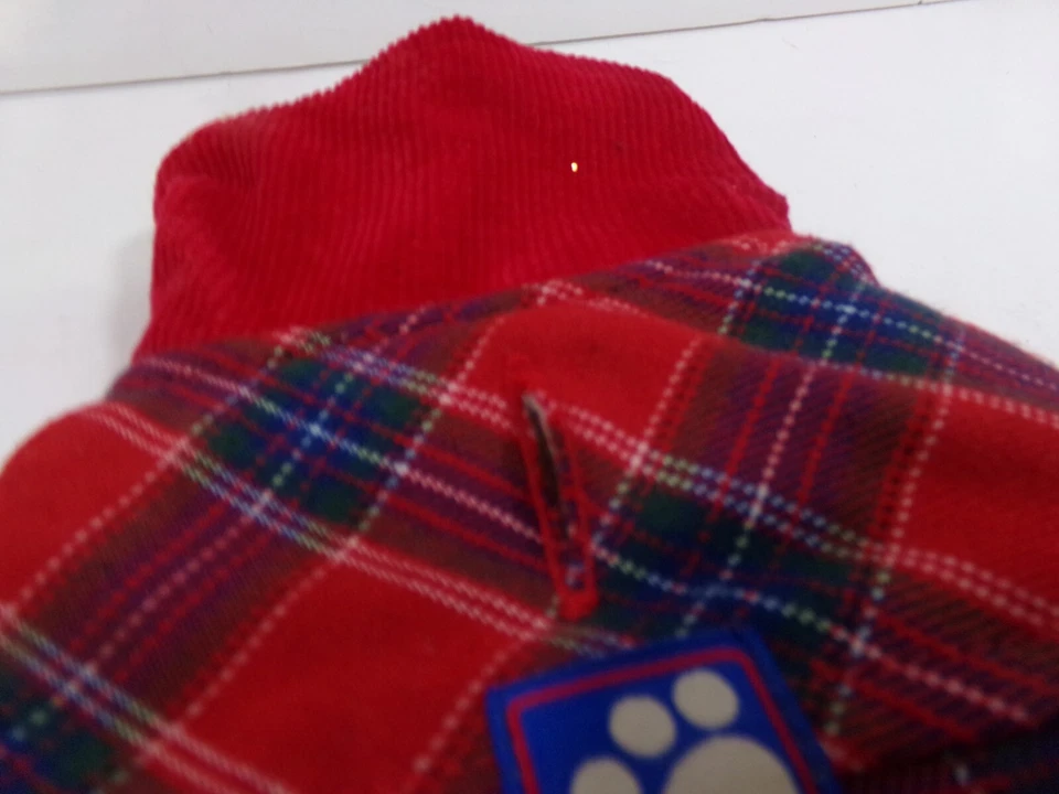 Chaqueta Lookin' Good Dog Roja con Cuadros y Pana XS Acolchada Interior Foto 4 de 4