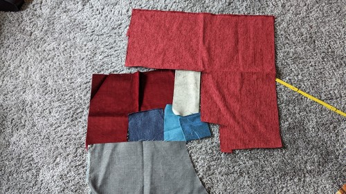 Stoffpaket 1,2kg Dekostoff, Polsterstoff, Reste Konvolut Nähen Taschen Kissen - Bild 6 von 8