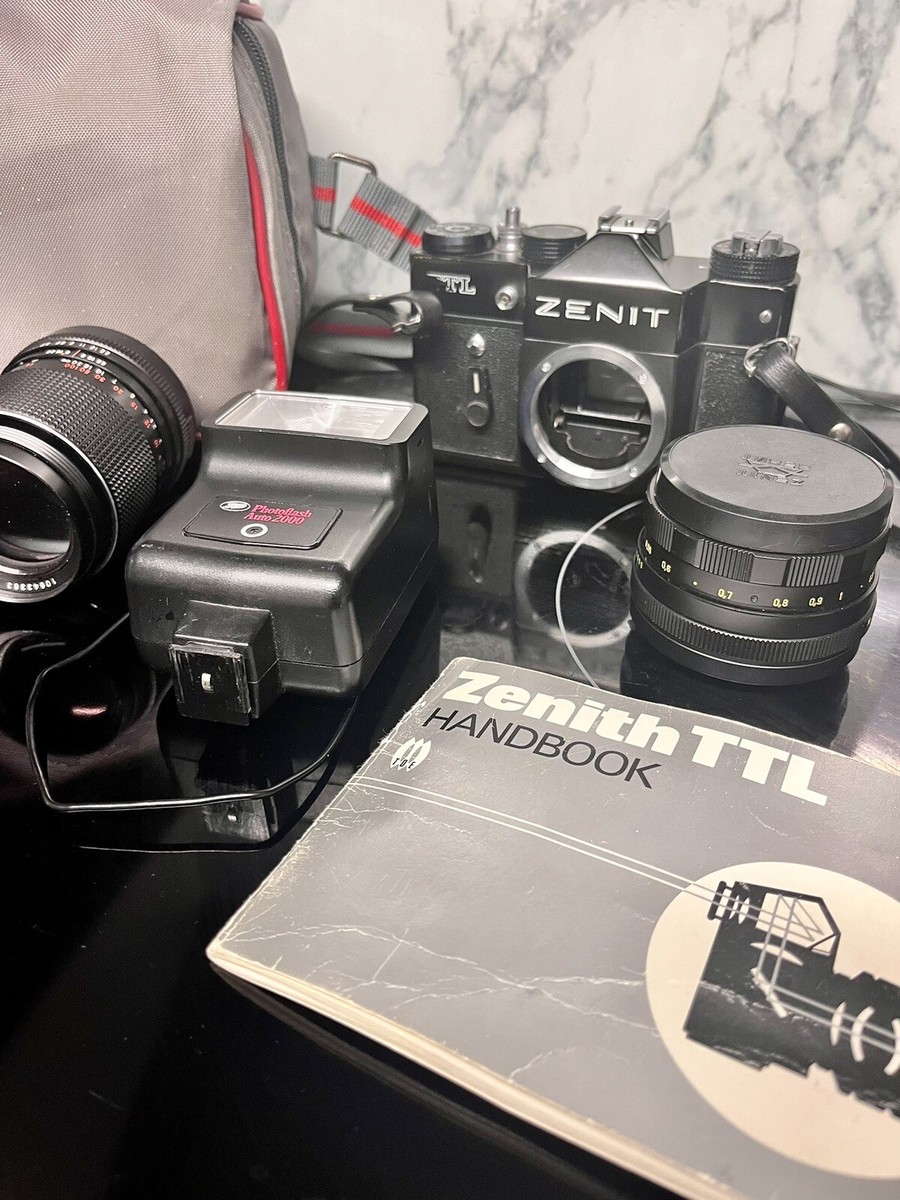 Zenit TTL Vintage USSR 35mm SLR Camera Helios Camera Lens 58mm