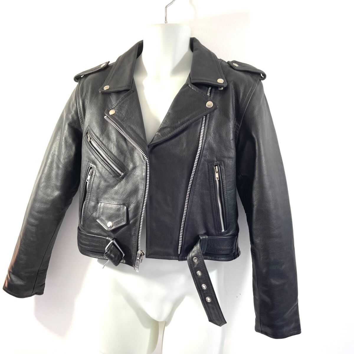 Vintage American Top Leather Motorcycle Jacket Sz M Biker