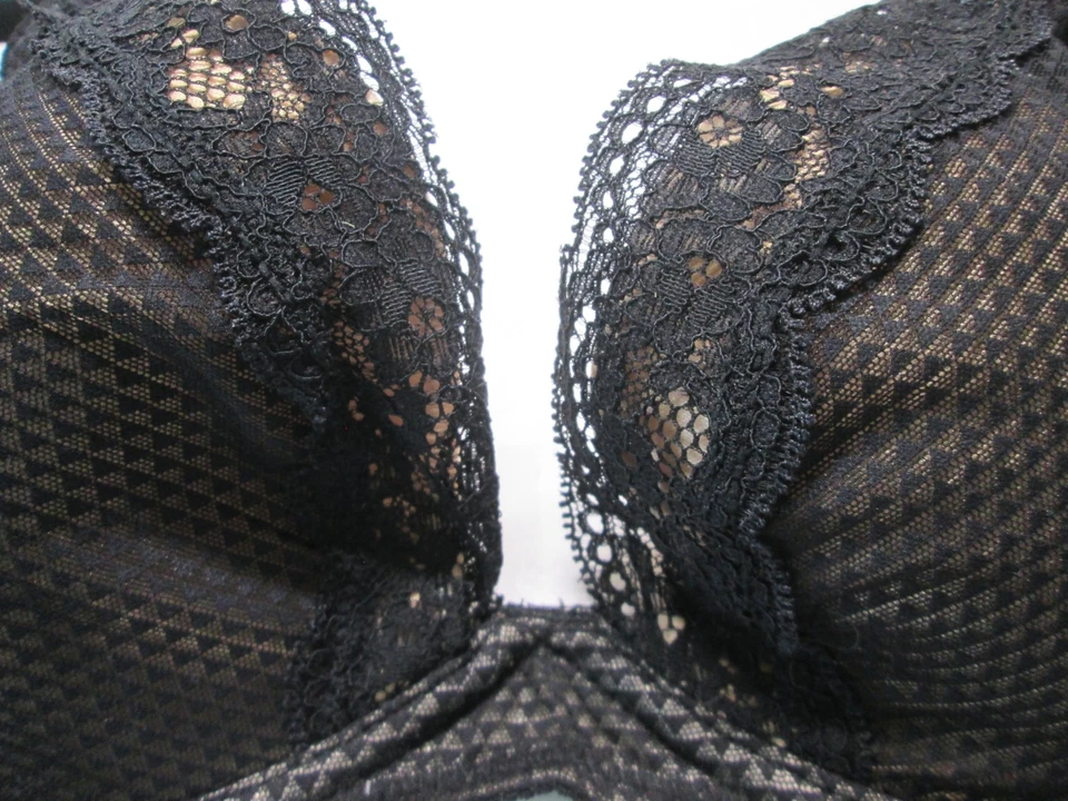 Sujetador Passionata Talla 32D Negro Con Aros Forrado Balconette Correa Ajustable Encaje Foto 3 de 4