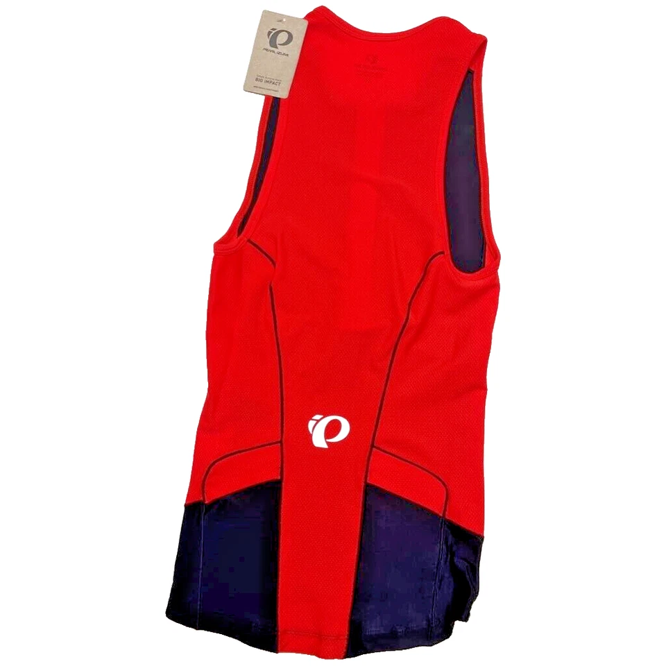Pearl Izumi Mens Elite Pursuit Tri Singlet Black Torch Red Race Fit XS New - Image 2 of 4
