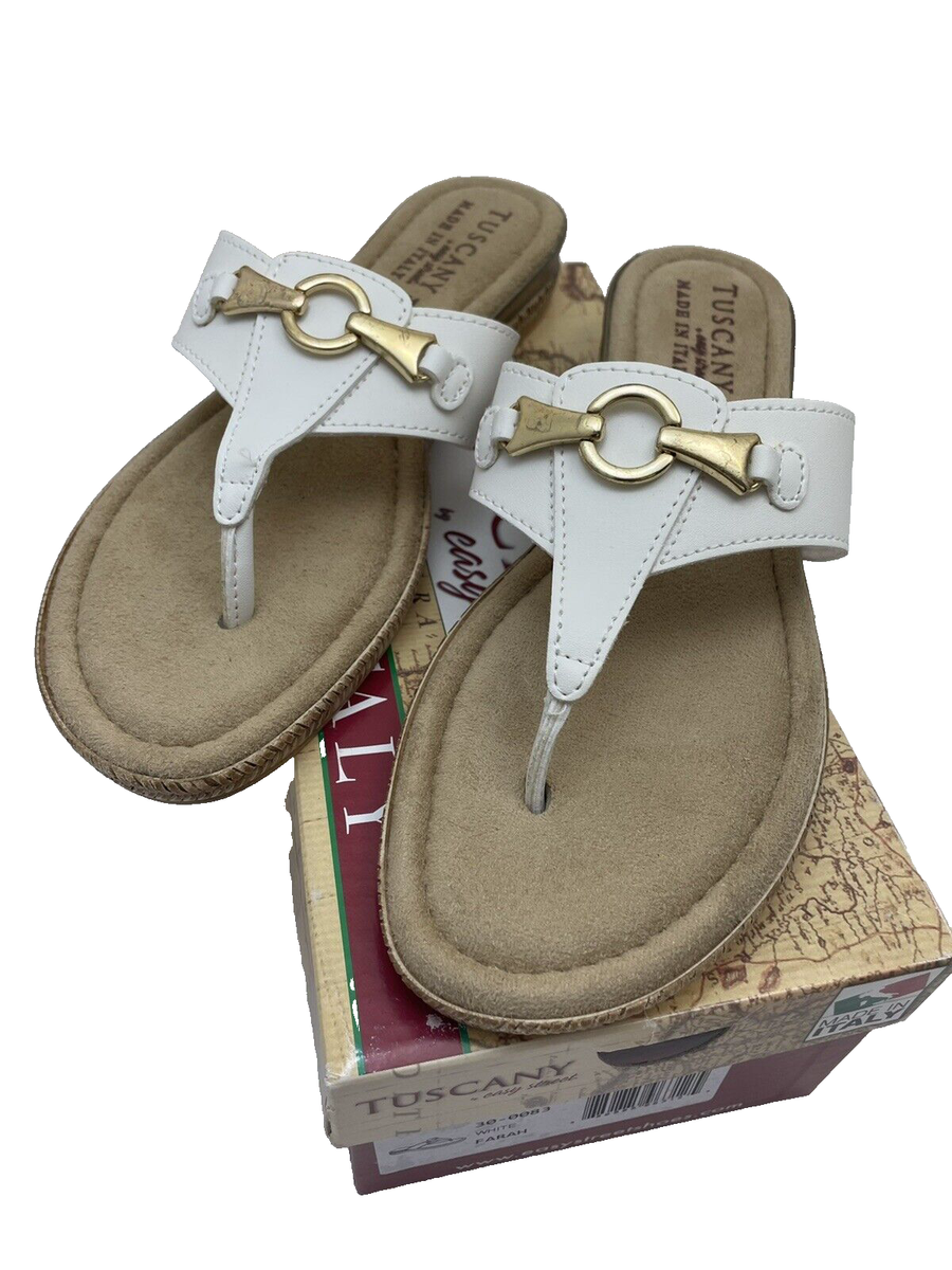 ガム Embellished Thong Sandels TUSCANY EASY STREET Farrah NIB Women's
