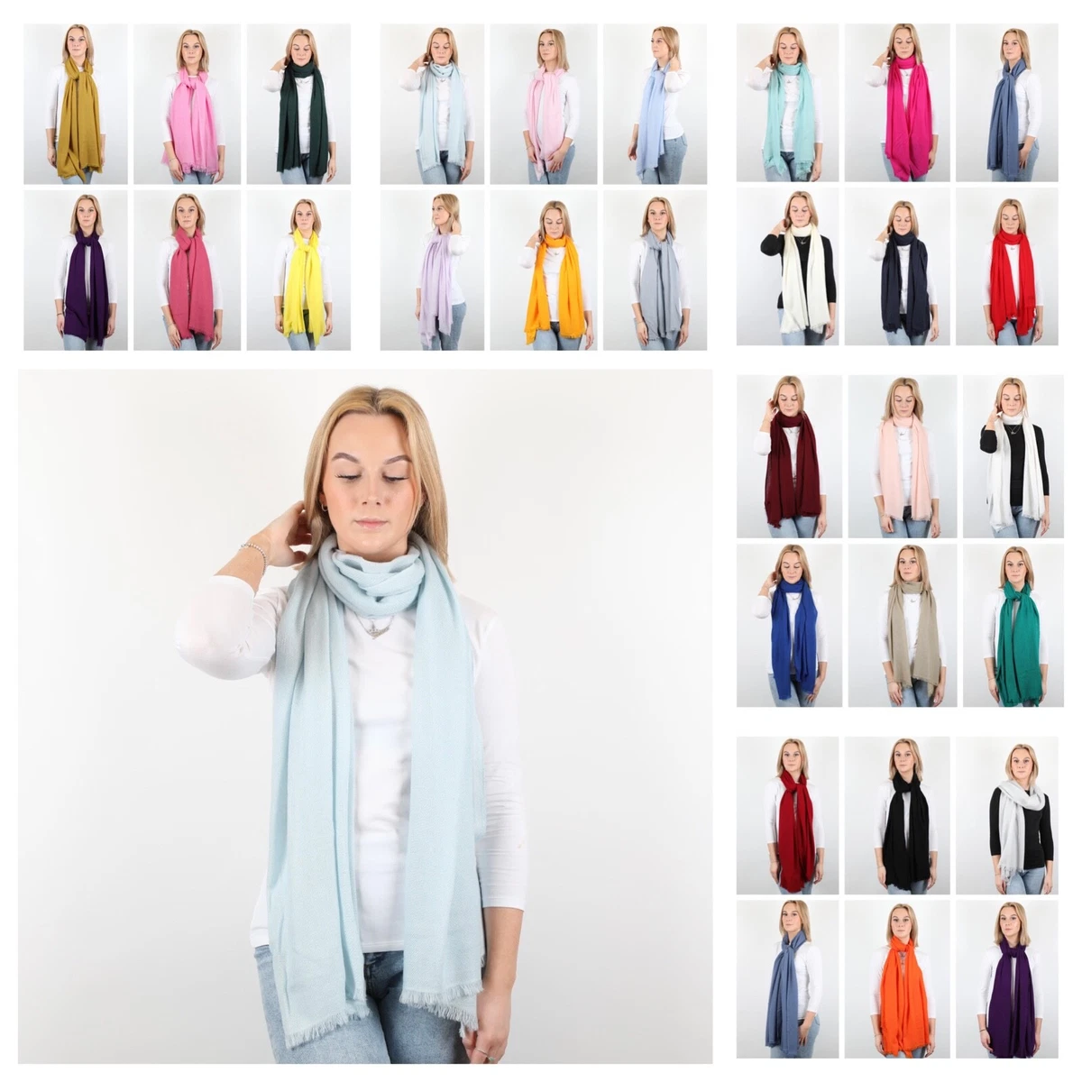 KARMA.DIEM Sciarpa Donna Invernale e Uomo – Cashmere & Merino Touch – Morbida, Calda e Grande – Sciarpone Invernale XXL 180x65cm – Pashmina Elegante per Cerimonia e Regalo (Arancione