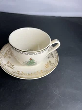 Spode Christmas Tree Gold 75 Year Anniversary Collection Cup & Saucer 10101816.