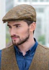Mucros Weavers Irish Tweed Trinity Flat Cap 100 Wool Touring Newsboy Hat