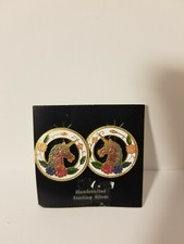 UNIQUE HANDCRAFTED Unicorn STERING SILVER EARRINGS