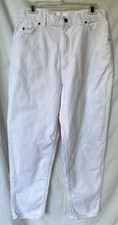 VTG..LEE..CURVY..RELAXED..TAPERED..HIGH RISE..MOM..WHITE..DENIM..JEANS..16 P