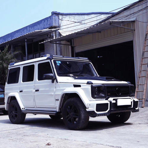 Cubierta protectora de parachoques delantera y trasera de fibra de carbono para Mercedes W463 W464 G63  - Imagen 4 de 17