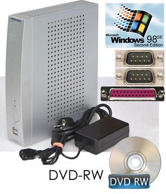 COMPUTER CA22 1Ghz WINDOWS 98 SE 512MB USB DVD-RW EXTERN  RS-232 LPT PARALLEL