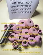 Set Of 16 Pcs New Valve Seat Grinding Stones with Sioux Holder 11/16" Thread