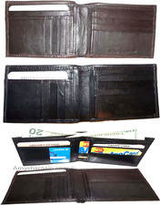 lot of 4 Men  s Wallet genuine leather New Style 2 Bill slots 14 Card spaces New