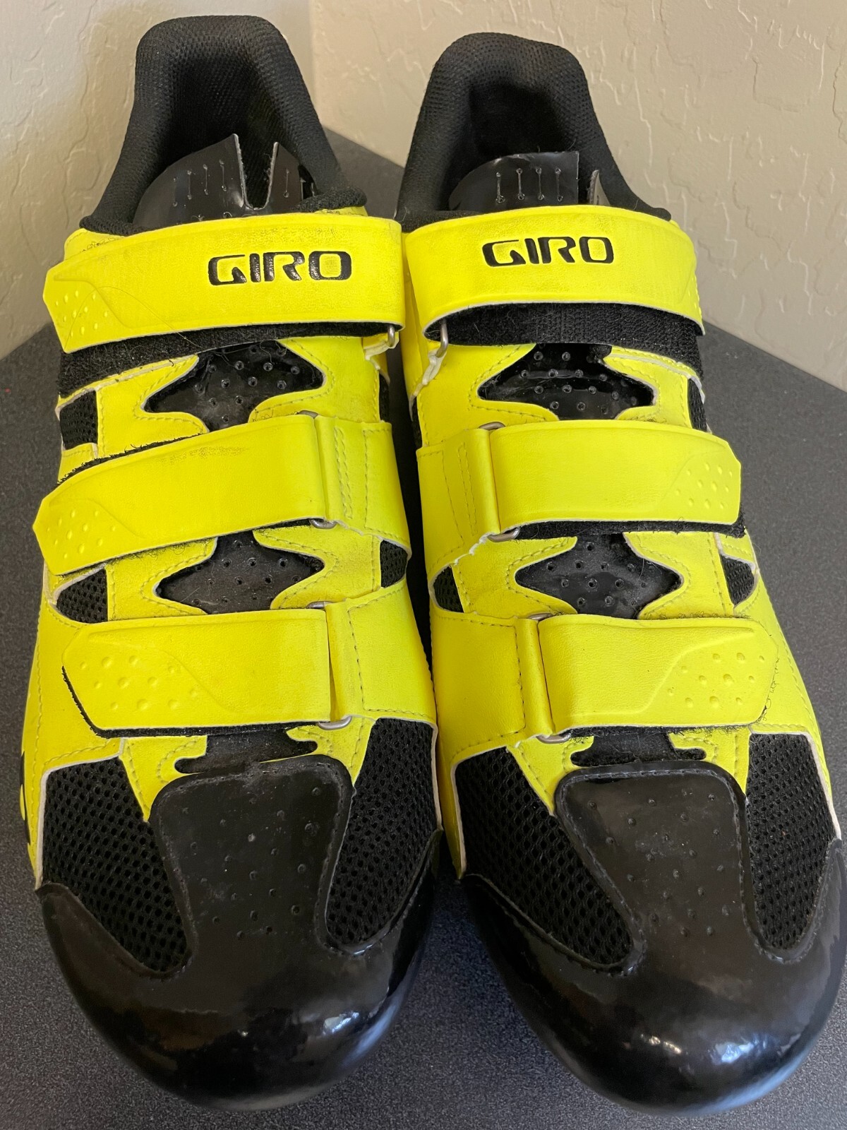 GIRO Techne Cycling Shoes 50 Black Yellow Keo Cleats NEW US 15 eBay