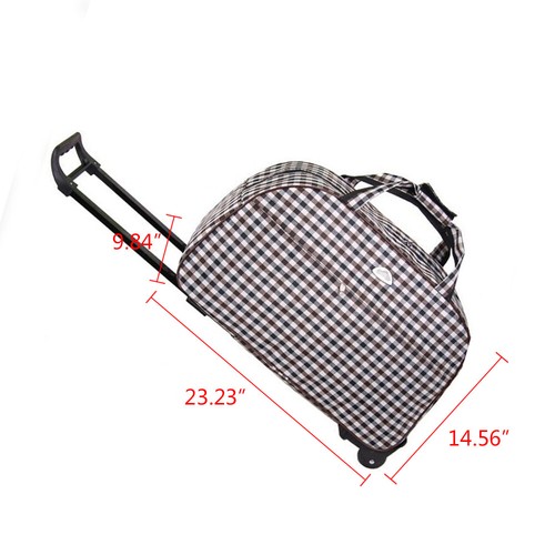 Rolling Wheeled Duffel Bag 24in Grids 