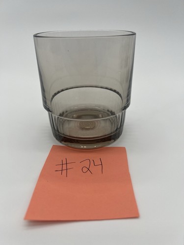 TUPPERWARE Acrylic TUMBLERS (3) NEW preludio Glasses Cups 10 oz Smoke #24 Stack - Picture 3 of 17
