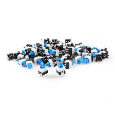 55Pcs 6 Pin Quadrat 7mmx7mm einklinkend DPDT Mini Druckschalter Drucktaster de