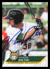 2015 Lynchburg Hillcats MIKE PAPI Signed Card autograph auto INDIANS