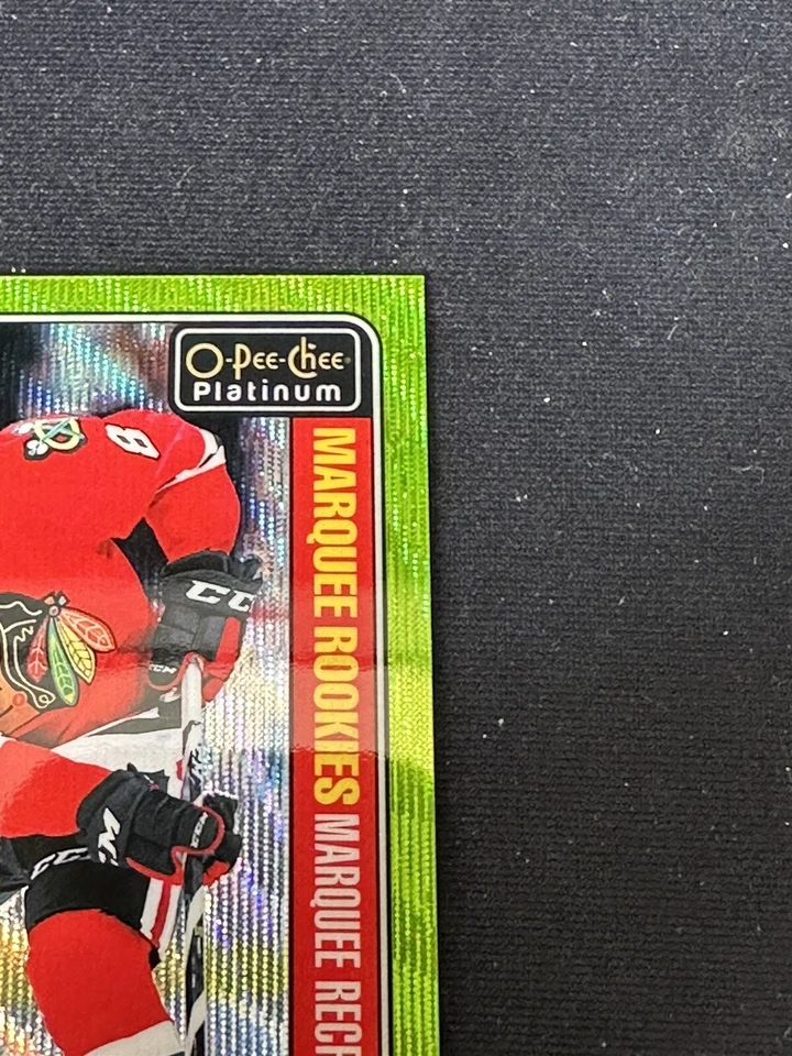 2016-17 OPC Platinum Nick Schmaltz Marquee Rookies Emerald Surge /10 RC - Image 3 of 4